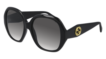 Gucci GG0796S Acetate, Black, Gucci, Sunglasses, Womens