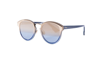 Sunglasses Dior DiorNightfall Blue, Dior, Gold, Large, Metal, Non-Polarized, Non-Prescription, Oval, Plastic, Sunglasses, Womens