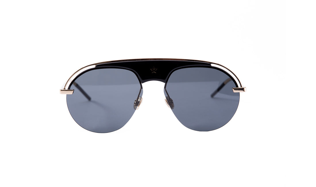 Sunglasses Dior Dio(r)evolution Aviator, Black, Dior, Gold, Large, Non-Polarized, Non-Prescription, Plastic, Sunglasses, Womens