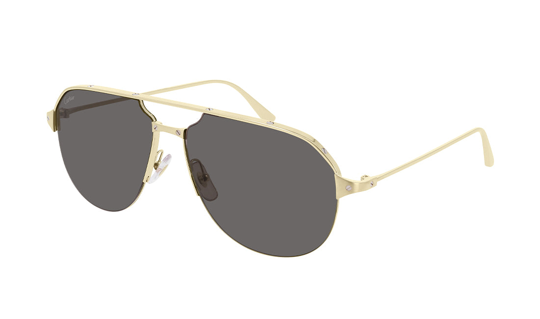 Sunglasses Cartier 0229S Aviator, Cartier, Mens, Metal, Non-Polarized, Non-Prescription, Sunglasses