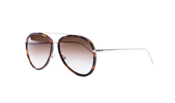 Sunglasses Fendi FF0155S Aviator, Fendi, Havana, Large, Metal, Non-Polarized, Plastic, Prescription, Sunglasses, Womens