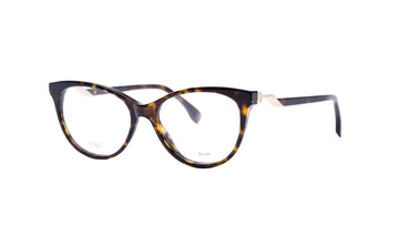 Frames Fendi FF0201 Cat Eye, Fendi, Frames, Havana, Medium, Plastic, Prescription, Womens