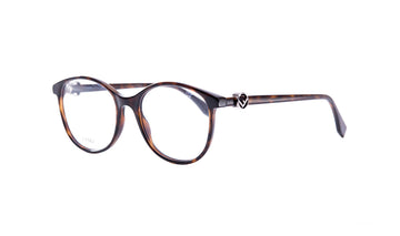 Frames Fendi FF0299 D Frame, Fendi, Frames, Havana, Medium, Plastic, Prescription, Womens