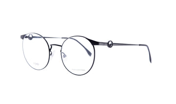 Frames Fendi FF0305 Black, Fendi, Frames, Medium, Metal, Oval, Prescription, Womens