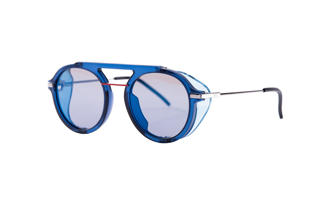 Sunglasses Fendi FFM0012S Aviator, Blue, Fendi, Medium, Mens, Non-Polarized, Plastic, Prescription, Sunglasses