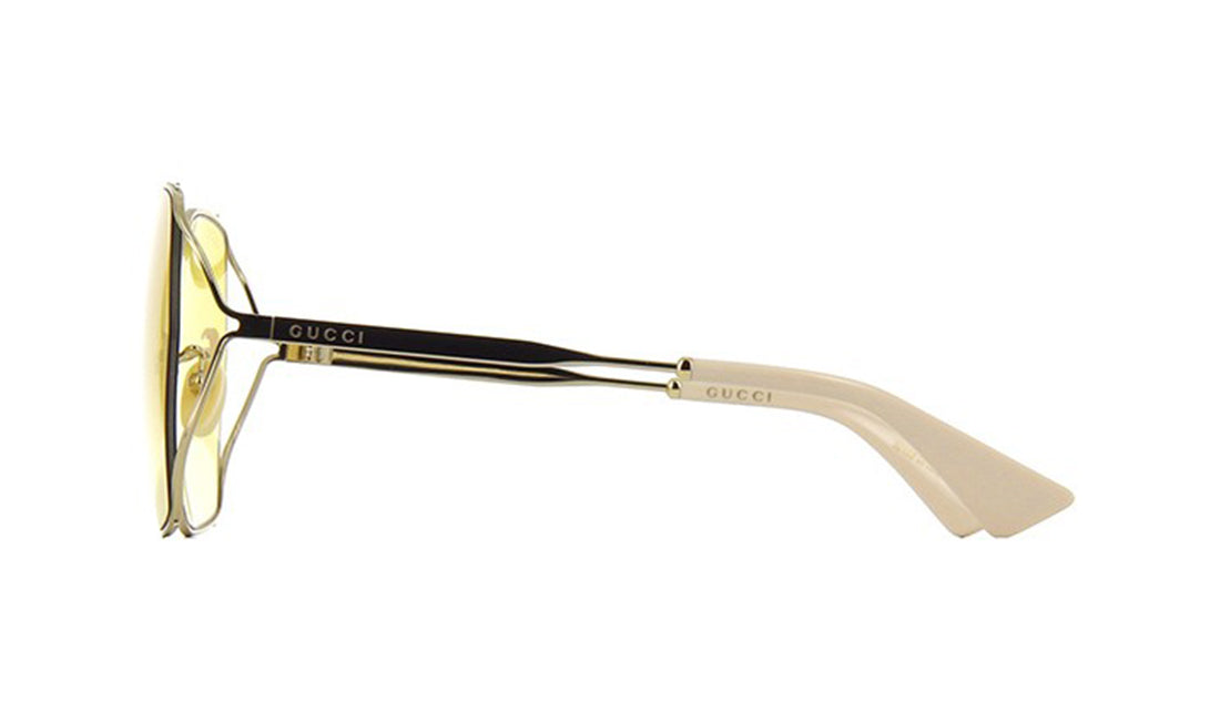 Sunglasses Gucci GG0818SA D Frame, Gold, Gucci, Large, Metal, Non-Polarized, Non-Prescription, Sunglasses, Womens