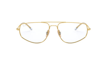 Frames Rayban 0RX6455 Aviator, Frames, Gold, Grey, Large, Mens, Metal, Prescription, Rayban