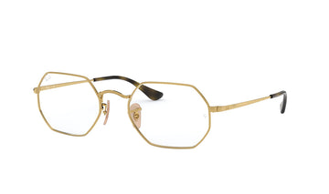 Frames Rayban 0RX6456 Frames, Gold, Havana, Medium, Mens, Metal, Prescription, Rayban, Rectangle
