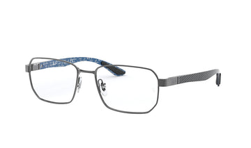 Frames Rayban 0RX8419 Frames, Grey, Medium, Mens, Metal, Prescription, Rayban, Rectangle
