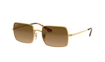 Sunglasses Rayban 1969 (Polarized) Gold, Medium, Metal, Polarized, Prescription, Rayban, Rectangle, Sunglasses, Womens