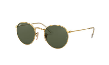 Sunglasses Rayban 3447N Black, Gold, Grey, Medium, Mens, Metal, Non-Polarized, Prescription, Rayban, Round, Small, Sunglasses