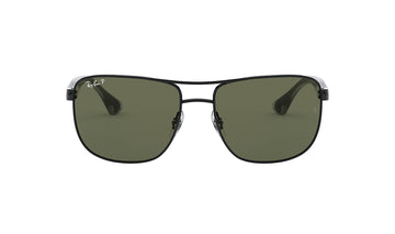 Sunglasses Rayban 3533 (Polarized) Aviator, Black, Large, Mens, Metal, Polarized, Prescription, Rayban, Sunglasses