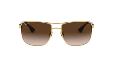 Sunglasses Rayban 3533 Aviator, Gold, Large, Mens, Metal, Non-Polarized, Prescription, Rayban, Sunglasses