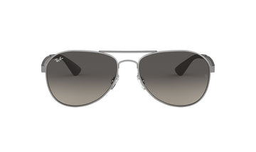 Sunglasses Rayban 3549 Aviator, Grey, Large, Mens, Metal, Non-Polarized, Prescription, Rayban, Sunglasses