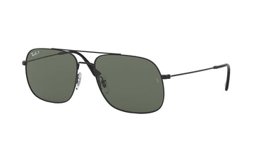 Sunglasses Rayban 3595 (Polarized) Aviator, Black, Large, Mens, Metal, Polarized, Prescription, Rayban, Sunglasses, Unisex, Womens