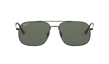 Sunglasses Rayban 3595 (Polarized) Aviator, Black, Large, Mens, Metal, Polarized, Prescription, Rayban, Sunglasses, Unisex, Womens