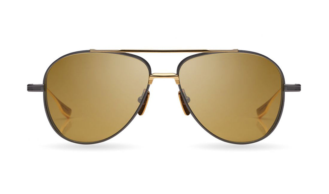 Titanium Rimless Aviator Glasses, Dark Green Polarized Lenses