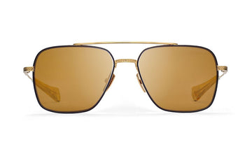 Sunglasses DITA Flight Seven (Polarized) Aviator, Black, Dita, Gold, Large, Mens, Non-Prescription, Polarized, Sunglasses, Titanium