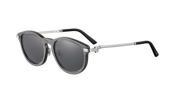 Sunglasses Cartier 0054S Cartier, Metal, Non-Polarized, Non-Prescription, Oval, Sunglasses, Unisex, Wood