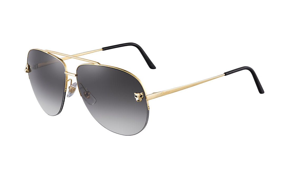 Sunglasses Cartier 0065S Aviator, Cartier, Metal, Non-Polarized, Prescription, Sunglasses, Womens