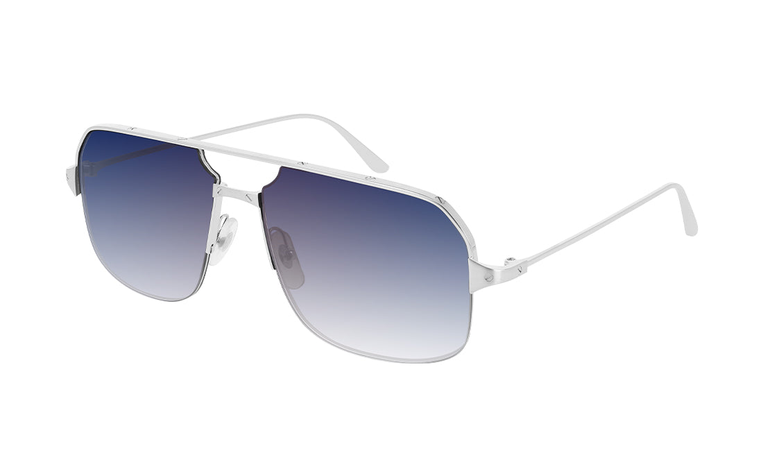 Sunglasses Cartier 0230S Aviator, Cartier, Mens, Metal, Non-Polarized, Non-Prescription, Sunglasses