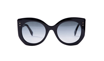 Sunglasses Fendi FF0265S Black, Cat Eye, Fendi, Medium, Non-Polarized, Plastic, Prescription, Sunglasses, Womens