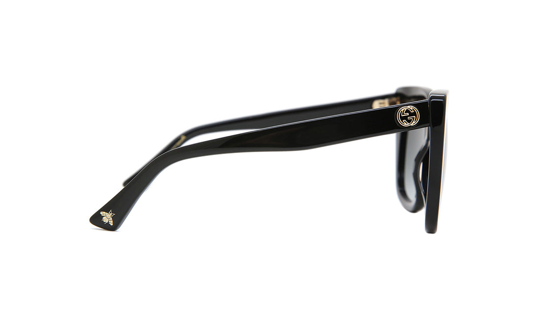 Sunglasses Gucci GG0163S Black, Cat Eye, Gucci, Medium, Non-Polarized, Plastic, Prescription, Sunglasses, Womens