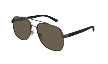 Sunglasses Gucci GG0422S (Polarized) Aviator, Black, Gucci, Large, Mens, Metal, Polarized, Prescription, Sunglasses
