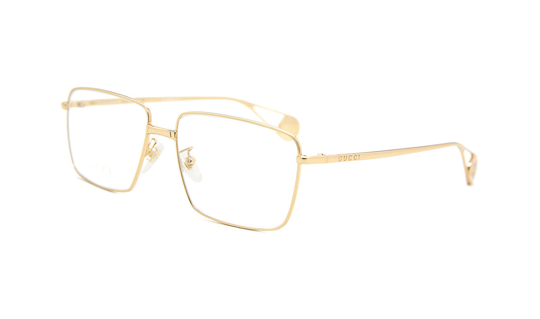 Frames Gucci GG0439O Frames, Gold, Gucci, Large, Metal, Prescription, Rectangle, Womens