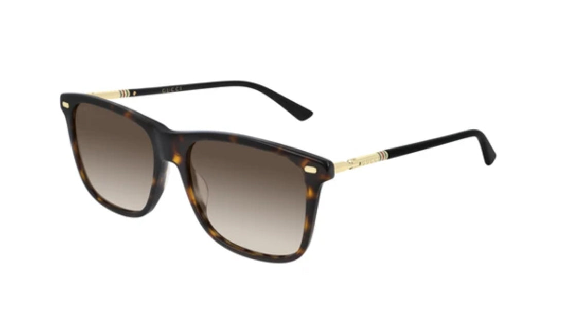 Sunglasses Gucci GG0518S Black, Gucci, Havana, Medium, Mens, Non-Polarized, Plastic, Prescription, Rectangular, Sunglasses