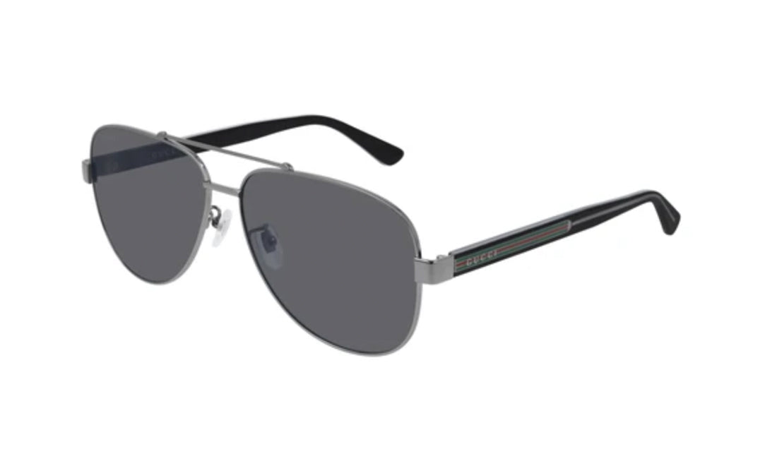 Sunglasses Gucci GG0528S (Polarized) Aviator, Grey, Gucci, Large, Mens, Metal, Polarized, Prescription, Sunglasses