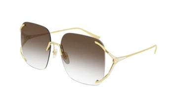 Sunglasses Gucci GG0646S D Frame, Gold, Gucci, Large, Metal, Non-Polarized, Non-Prescription, Sunglasses, Womens