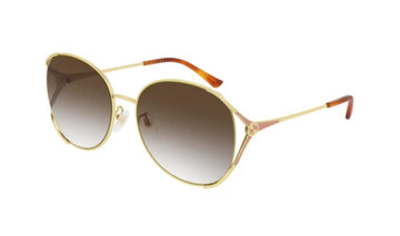Sunglasses Gucci GG0650SK Gold, Gucci, Large, Metal, Non-Polarized, Non-Prescription, Oval, Sunglasses, Womens
