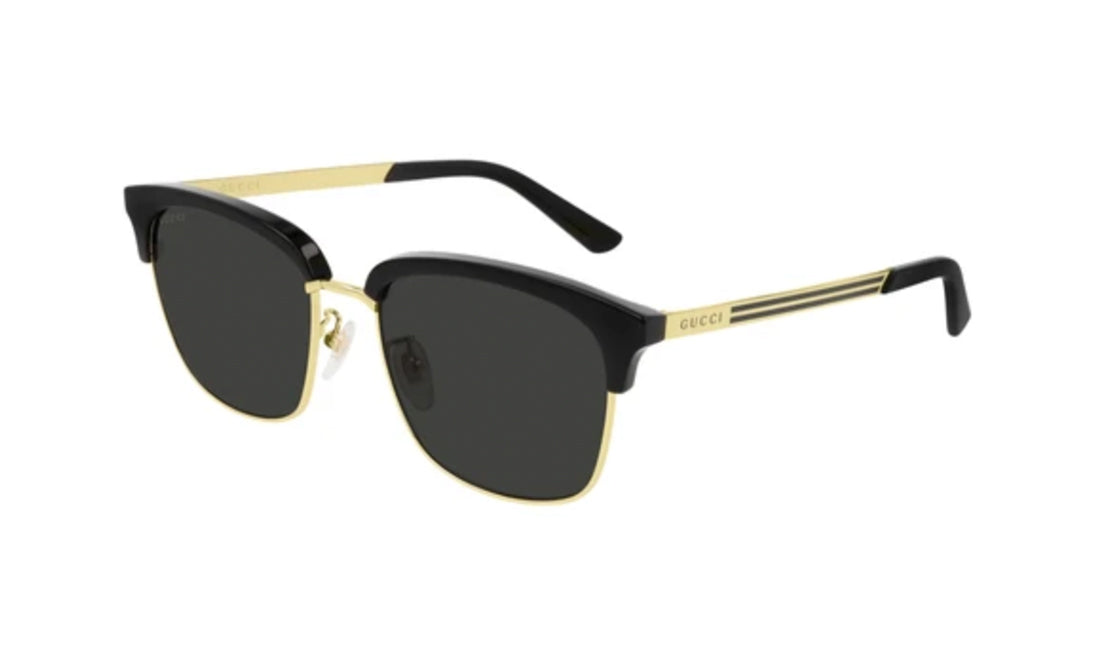 Sunglasses Gucci GG0697S Black, D Frame, Gucci, Havana, Large, Mens, Metal, Non-Polarized, Plastic, Prescription, Sunglasses