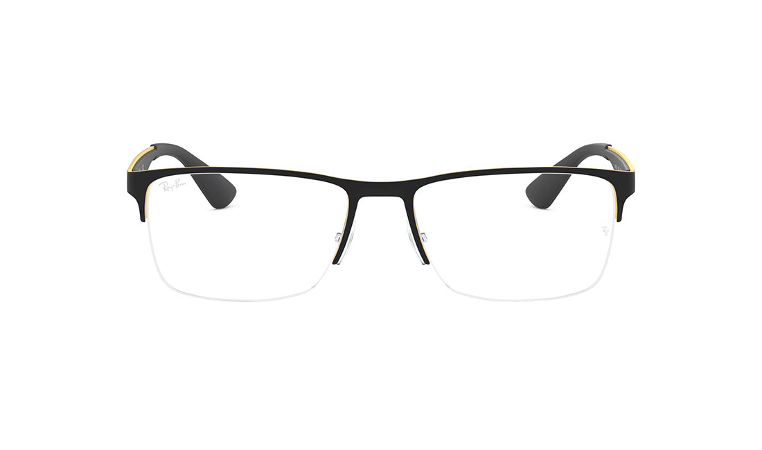 Frames Rayban 0RX6335 Black, Frames, Grey, Large, Medium, Mens, Metal, Prescription, Rayban, Rectangle