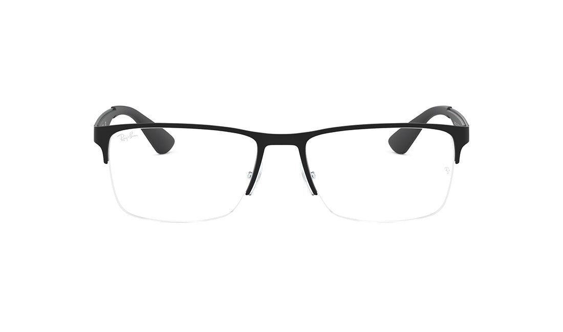 Frames Rayban 0RX6335 Black, Frames, Grey, Large, Medium, Mens, Metal, Prescription, Rayban, Rectangle