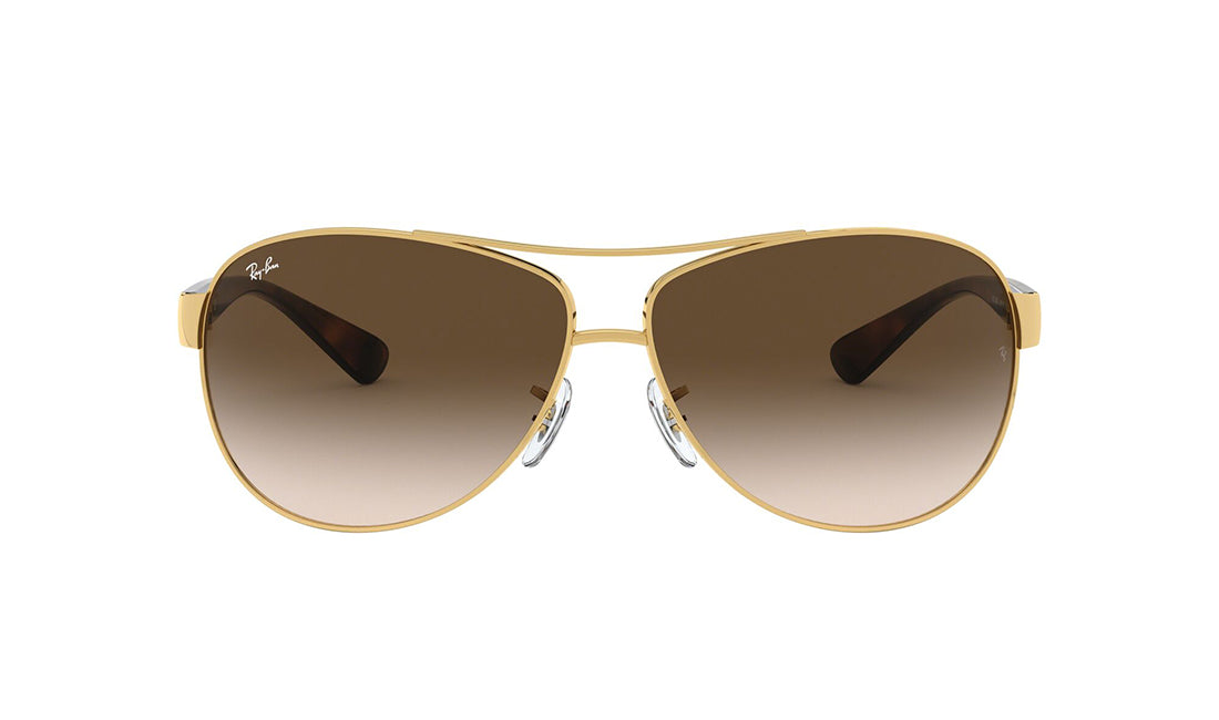 Sunglasses Rayban 3386 Aviator, Gold, Large, Mens, Metal, Non-Polarized, Prescription, Rayban, Sunglasses