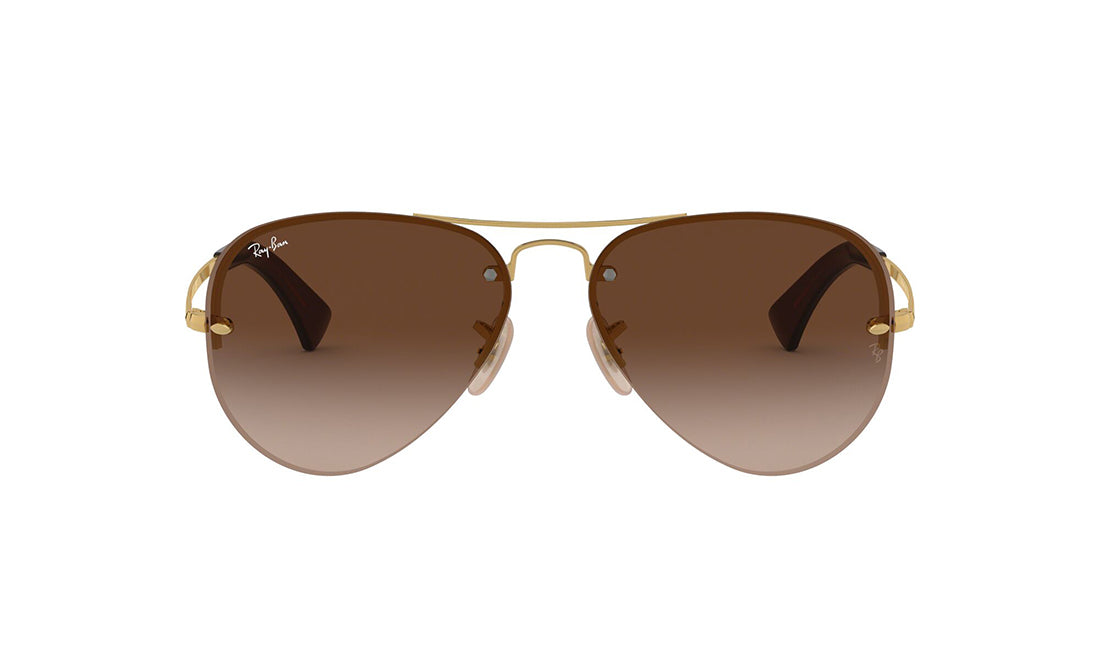 Sunglasses Rayban 3449 Aviator, Gold, Large, Mens, Metal, Non-Polarized, Prescription, Rayban, Silver, Sunglasses