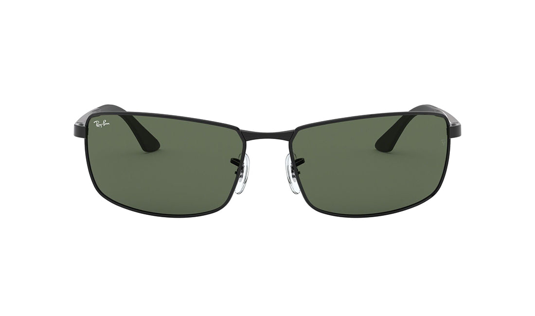 Sunglasses Rayban 3498 Black, Grey, Large, Mens, Metal, Non-Polarized, Prescription, Rayban, Rectangle, Sunglasses