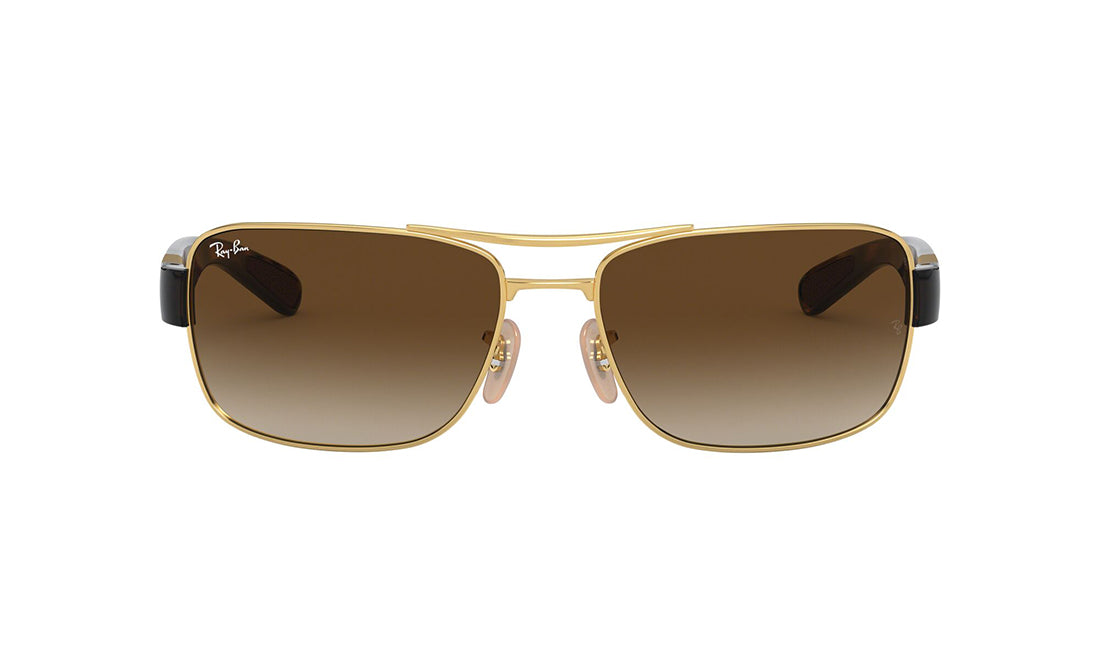 Sunglasses Rayban 3522 Gold, Large, Mens, Metal, Non-Polarized, Prescription, Rayban, Rectangle, Sunglasses