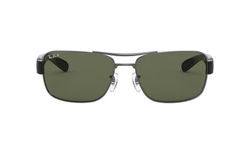 Sunglasses Rayban 3522 (Polarized) Black, Grey, Large, Mens, Metal, Polarized, Prescription, Rayban, Rectangle, Sunglasses