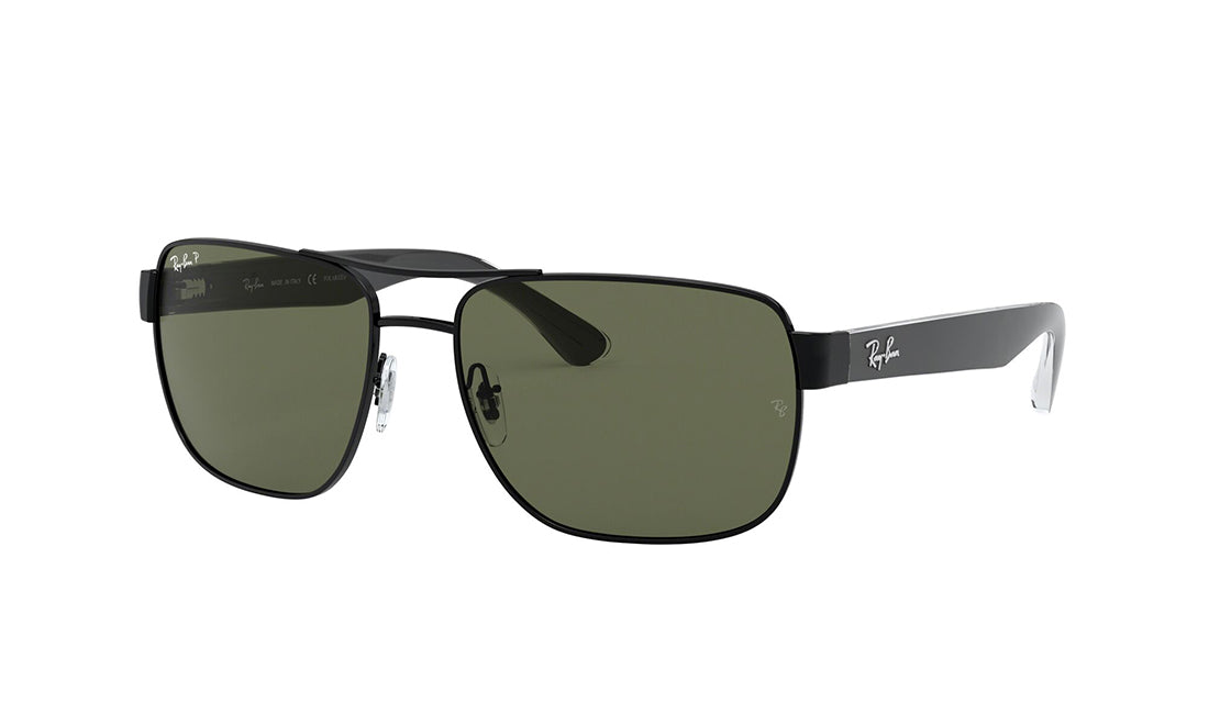 Sunglasses Rayban 3530 (Polarized) Aviator, Black, Large, Mens, Metal, Plastic, Polarized, Prescription, Rayban, Sunglasses