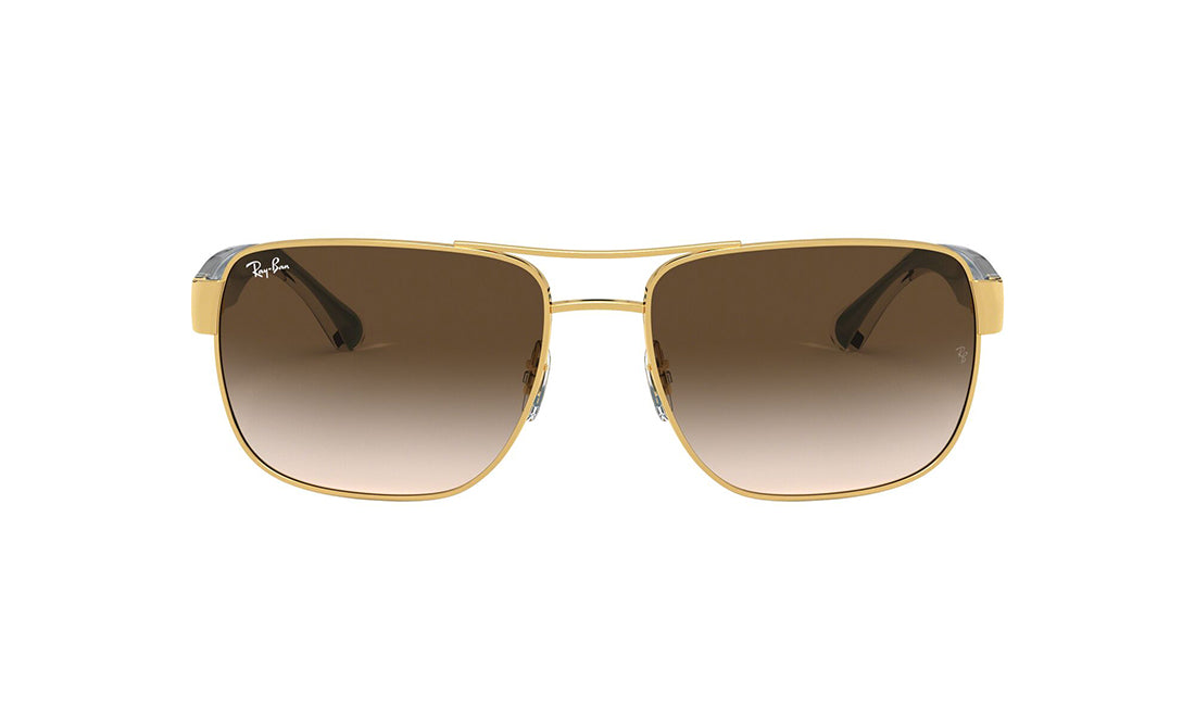 Sunglasses Rayban 3530 Aviator, Gold, Grey, Large, Mens, Metal, Non-Polarized, Plastic, Prescription, Rayban, Sunglasses