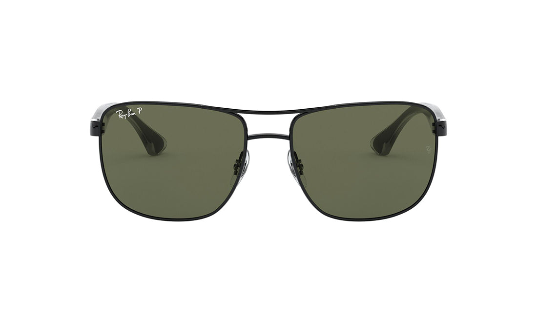 Sunglasses Rayban 3533 (Polarized) Aviator, Black, Large, Mens, Metal, Polarized, Prescription, Rayban, Sunglasses