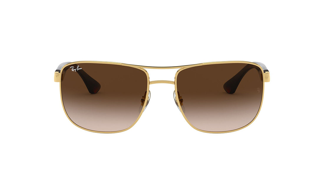 Sunglasses Rayban 3533 Aviator, Gold, Large, Mens, Metal, Non-Polarized, Prescription, Rayban, Sunglasses