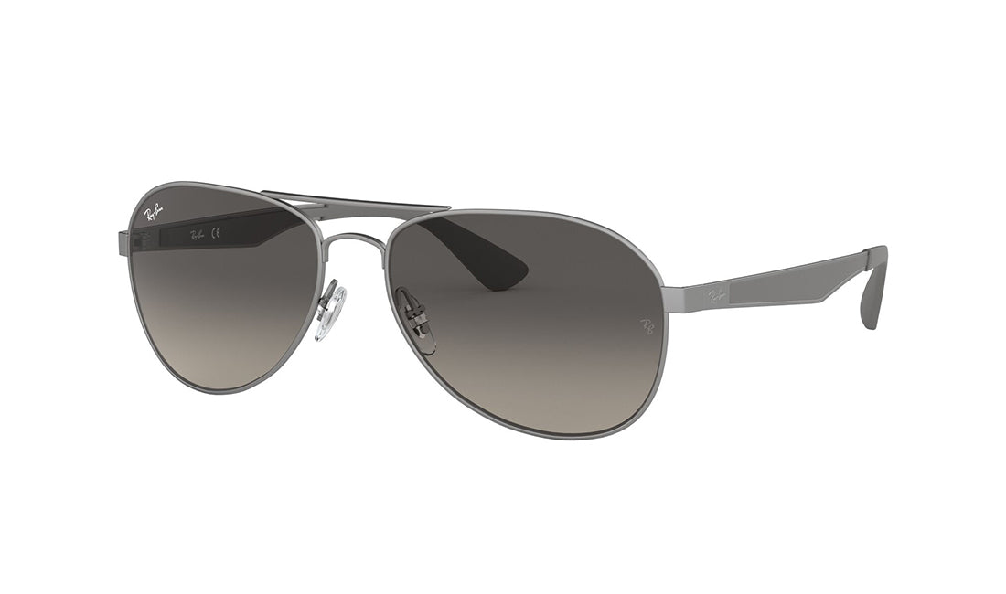 Sunglasses Rayban 3549 Aviator, Grey, Large, Mens, Metal, Non-Polarized, Prescription, Rayban, Sunglasses