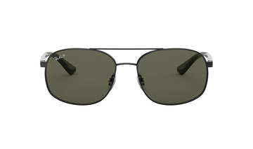 Sunglasses Rayban 3593 (Polarized) Aviator, Black, Large, Mens, Metal, Polarized, Prescription, Rayban, Sunglasses