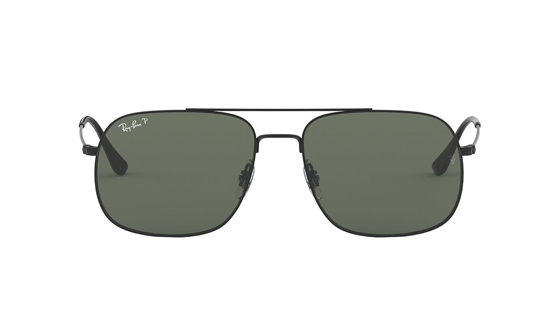 Sunglasses Rayban 3595 (Polarized) Aviator, Black, Large, Mens, Metal, Polarized, Prescription, Rayban, Sunglasses, Unisex, Womens