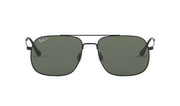 Sunglasses Rayban 3595 (Polarized) Aviator, Black, Large, Mens, Metal, Polarized, Prescription, Rayban, Sunglasses, Unisex, Womens