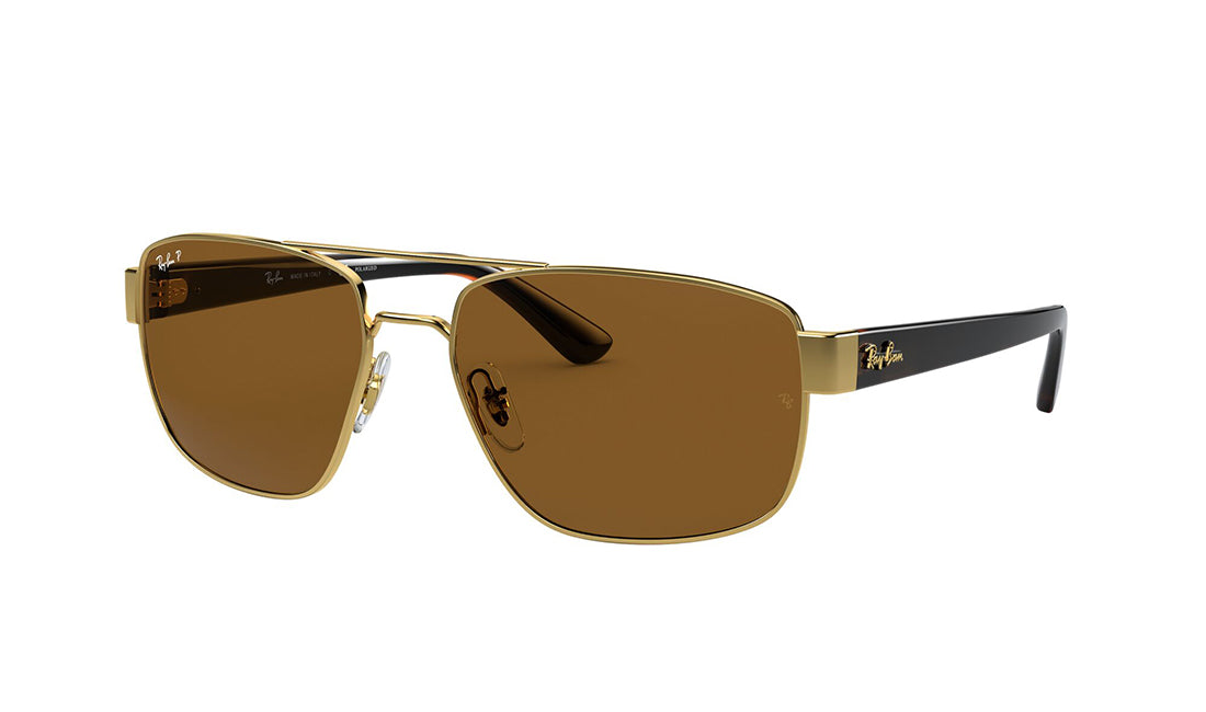Sunglasses Rayban 3663 (Polarized) Aviator, Gold, Grey, Large, Mens, Metal, Polarized, Prescription, Rayban, Sunglasses